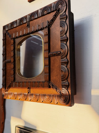 Antique Tramp Art Shadowbox Frame