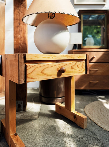 Vintage Brutalist Style Side Table