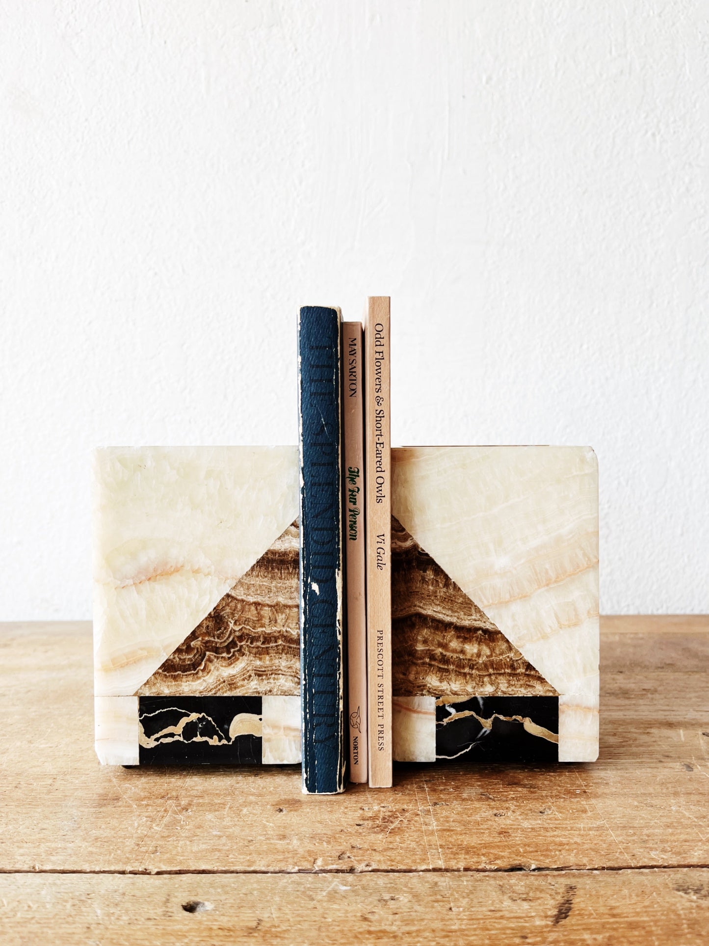 Modernist Onyx Bookends