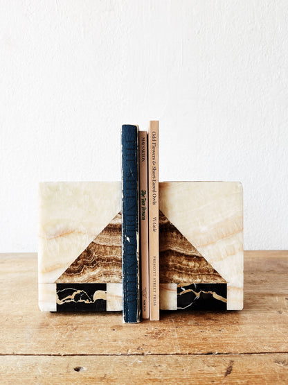 Modernist Onyx Bookends