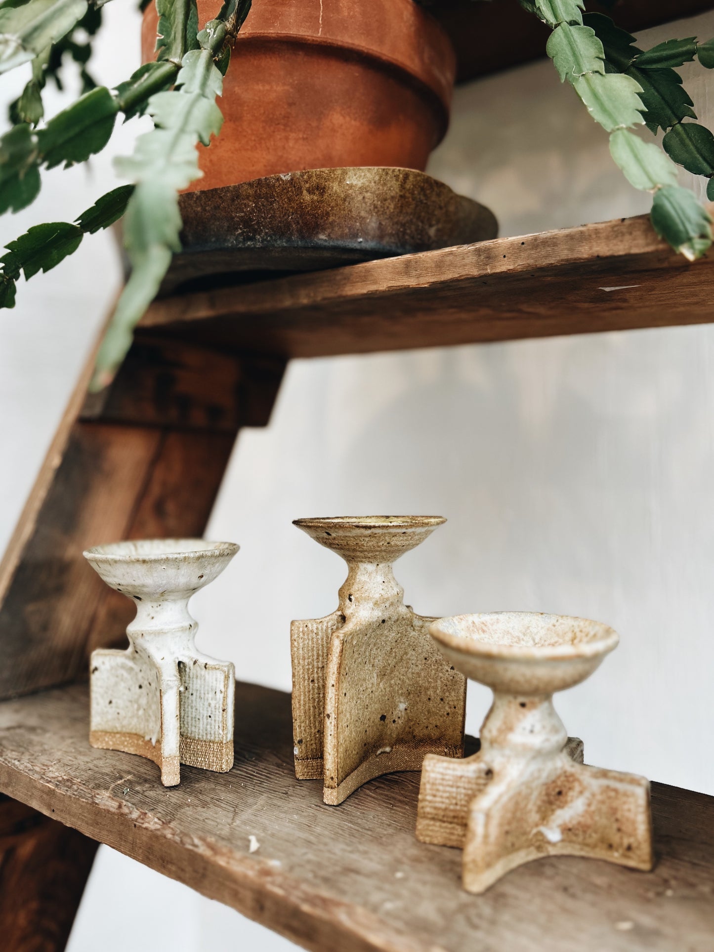 Vintage Brutalist Candlesticks