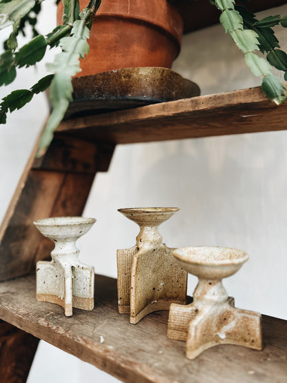 Vintage Brutalist Candlesticks