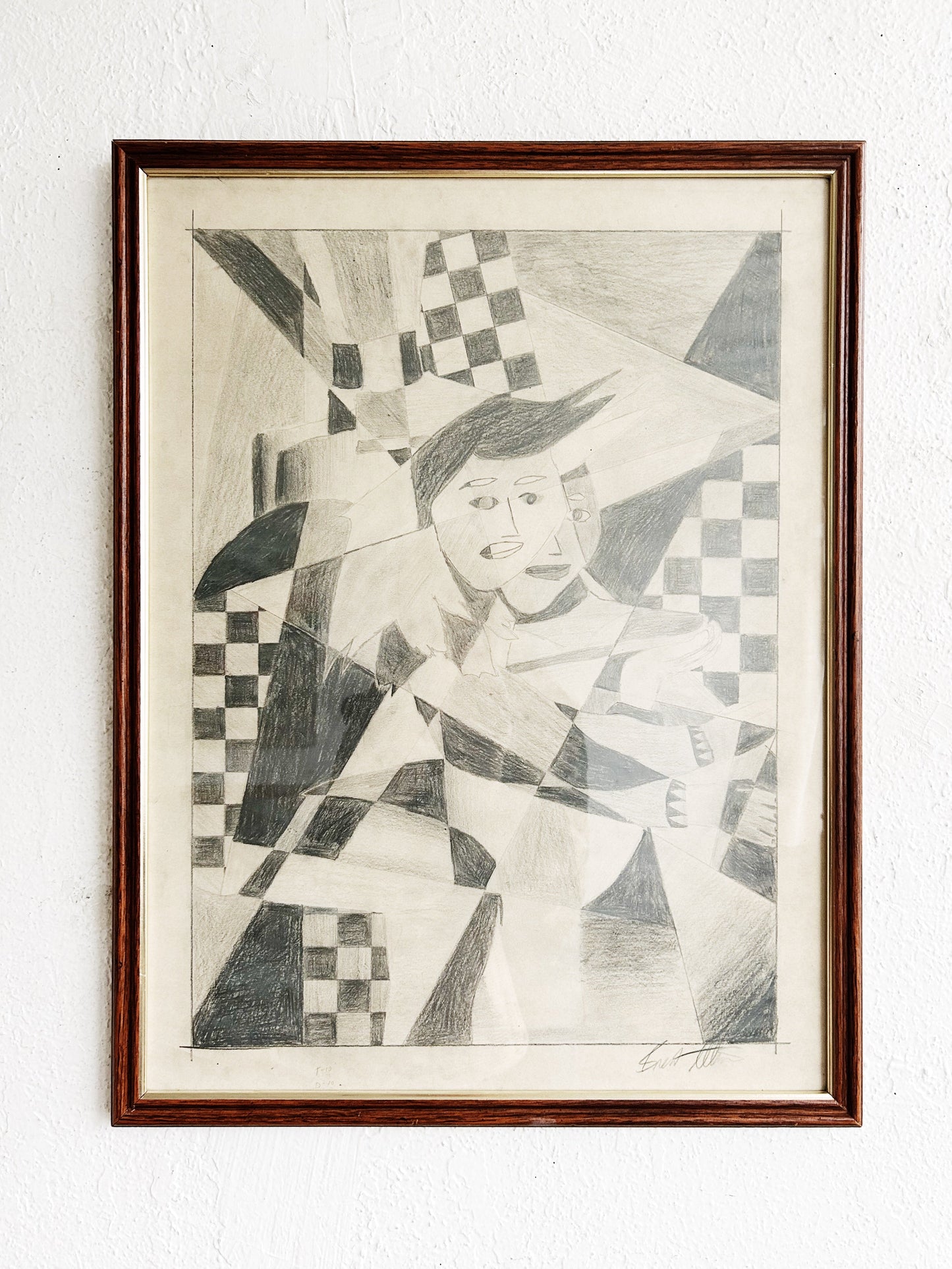 Original Vintage Framed Drawing