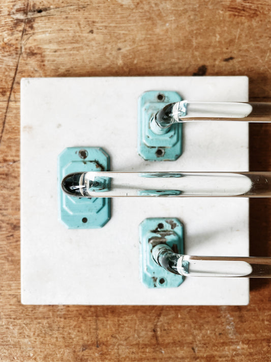 Vintage Glass Towel Bar