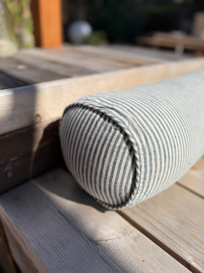 Vintage Ticking Stripe Bolster Pillow