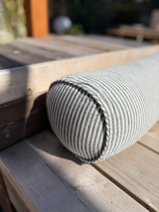 Vintage Ticking Stripe Bolster Pillow