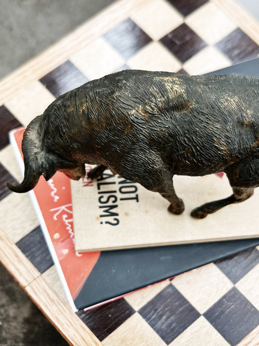 Mid Century Brass Bull