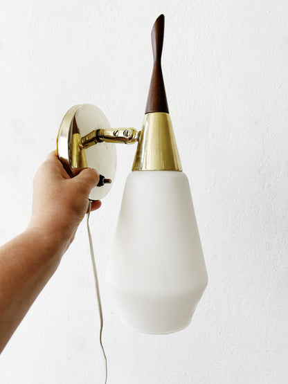 Mid Century Opaline Glass Sconce