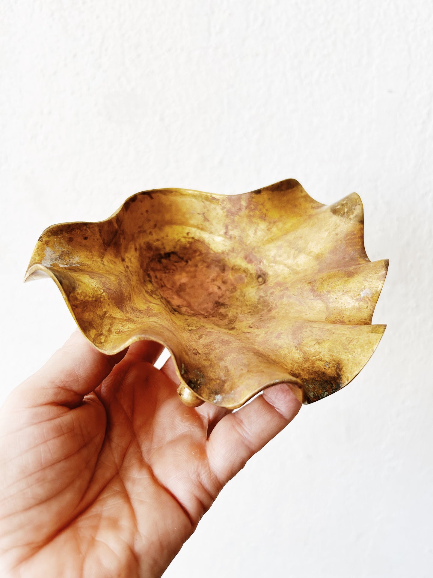 Vintage Brass Shell Dish
