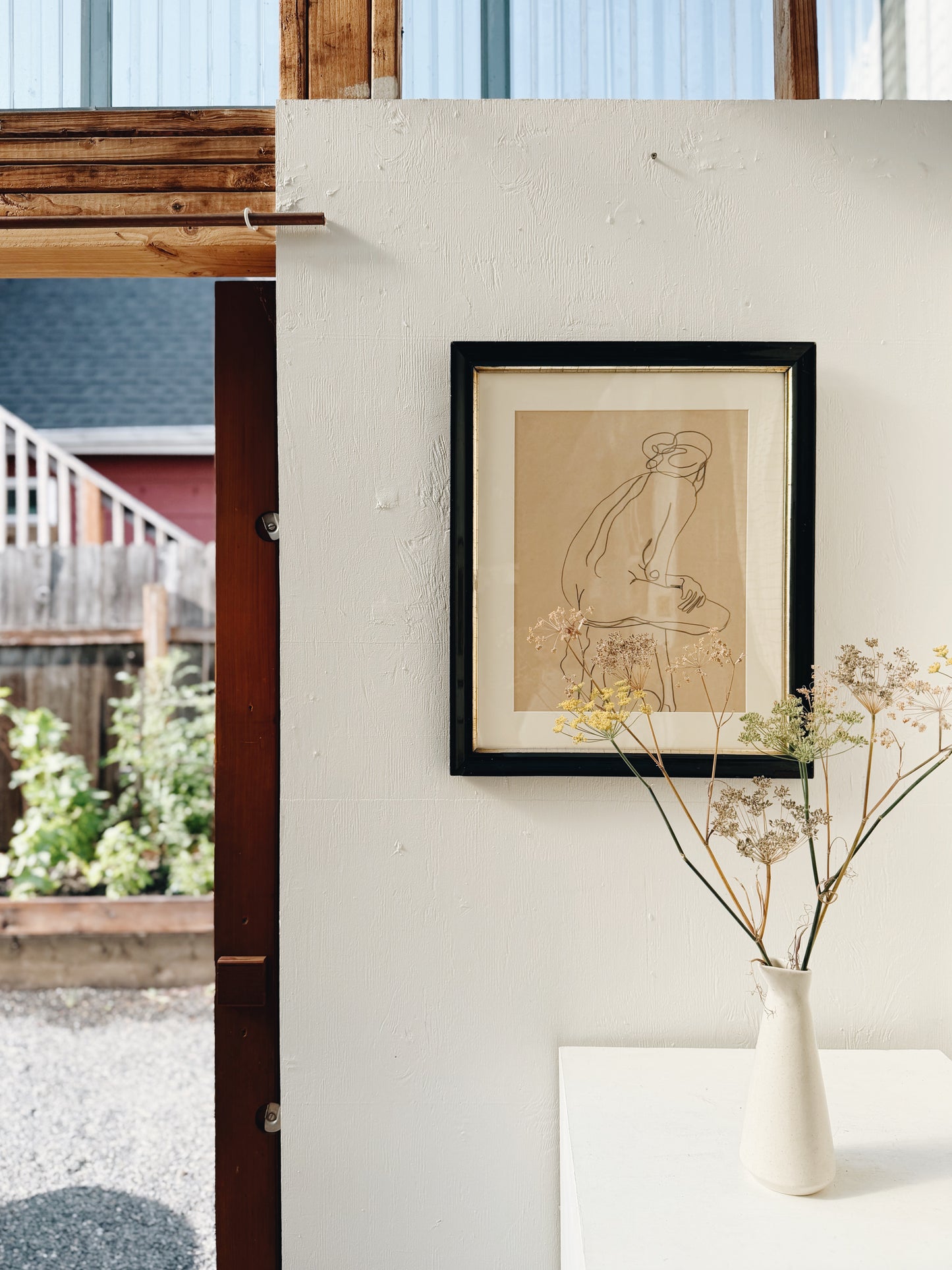Mid Century Figural Line Drawing