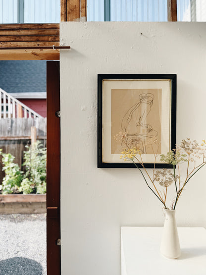 Mid Century Figural Line Drawing