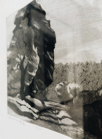 Original Sharon Kullberg Vintage Etching
