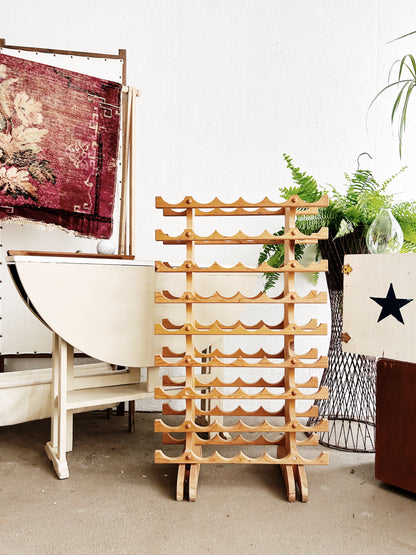 Large Vintage Handmade Wine Rack