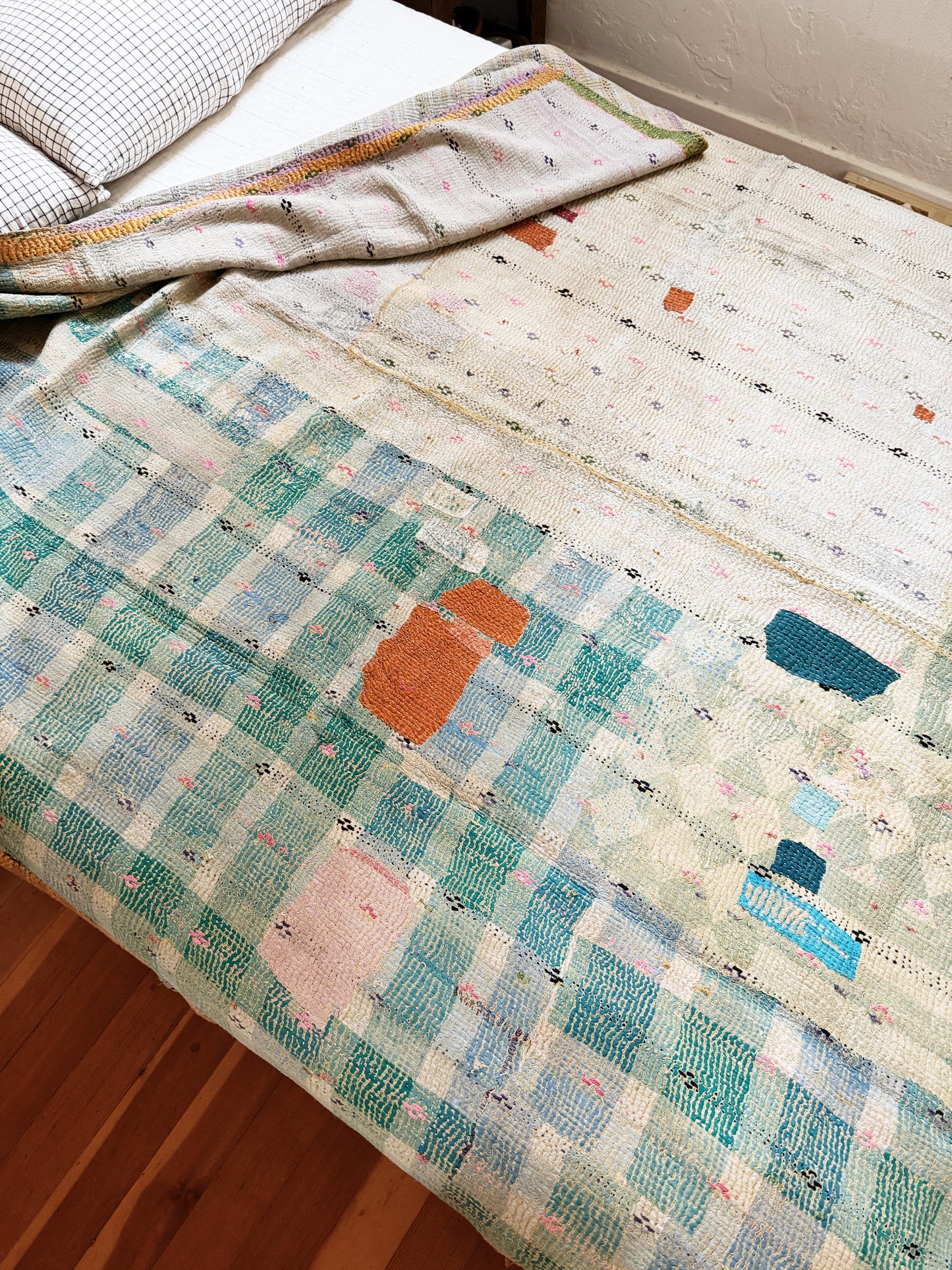 Vintage Patchwork Kantha Quilt