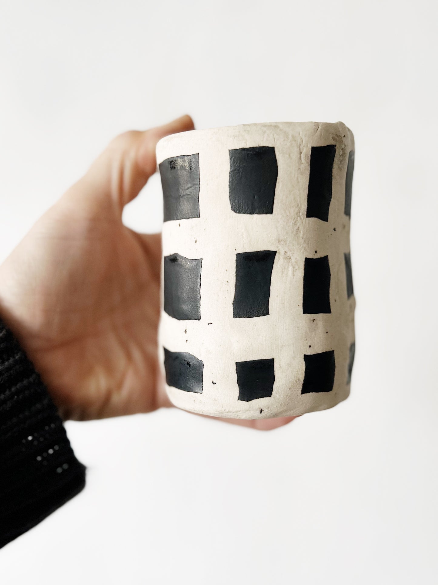 Handmade Checkered Vessel