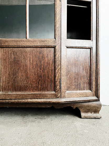 Vintage Walnut Bow Front Cabinet