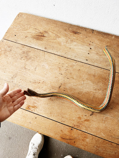 Handcarved Folk Art Wooden Snake