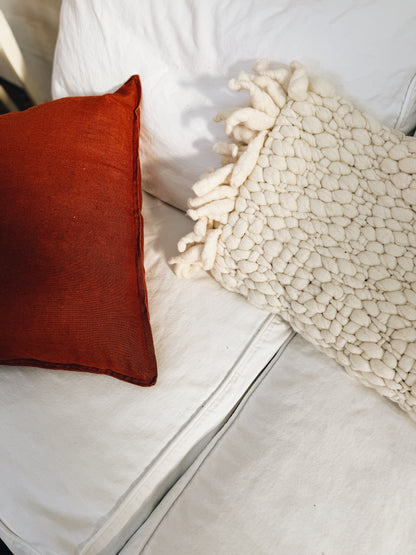 Cotton Slipcovered Sectional Couch