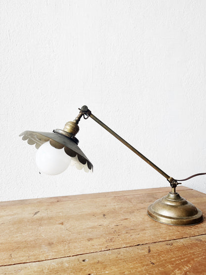 Antique Machine Age Brass Lamp