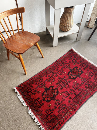 Vintage Hand Knotted Wool Rug