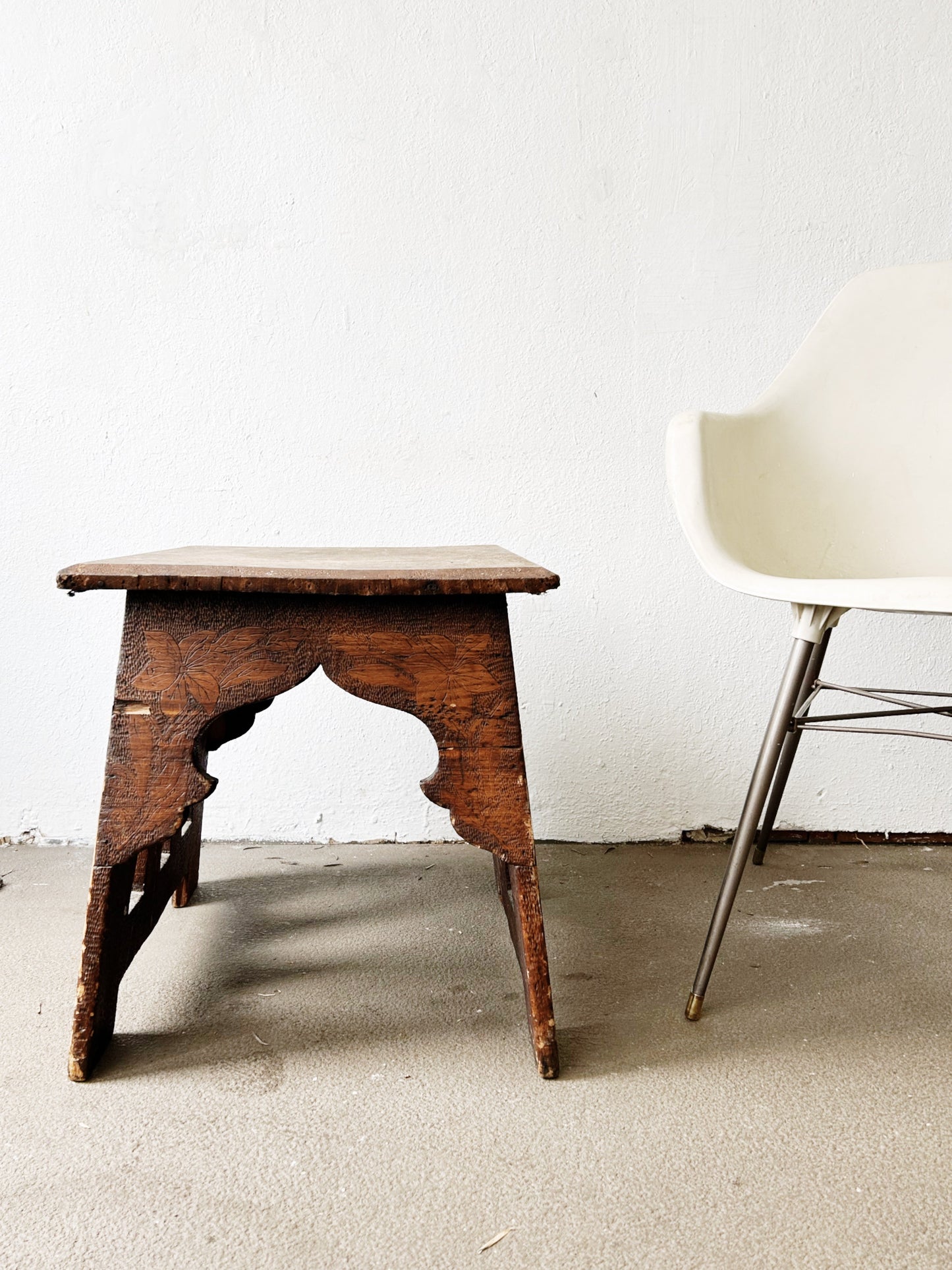 Vintage Eames Style Molded Plastic Chair