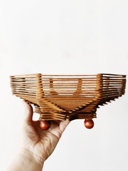 Vintage Handmade Tramp Art Bowl