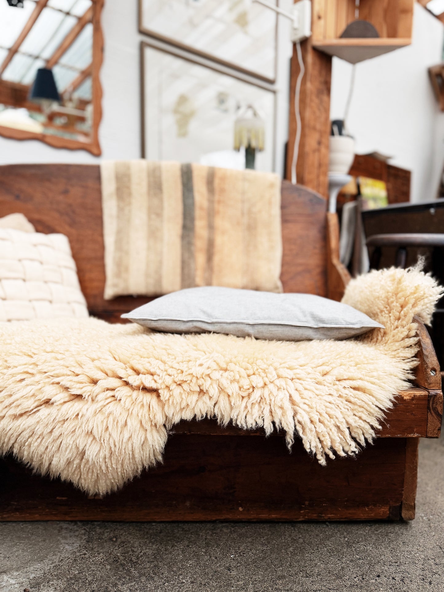Vintage Wool Sheepskin