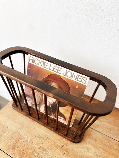 Mid Century Wood Spindle Rack