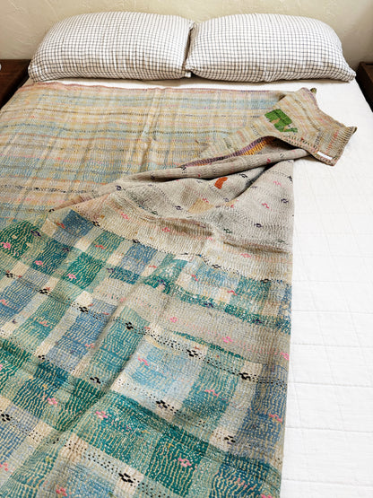 Vintage Patchwork Kantha Quilt
