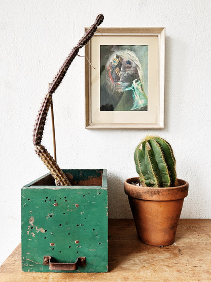 Vintage Industrial Wood Drawer