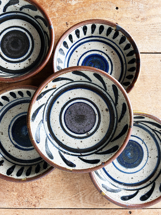 Set of Five Vintage Stoneware Bowls