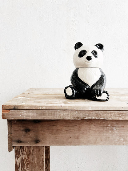 Mid Century Panda Cookie Jar