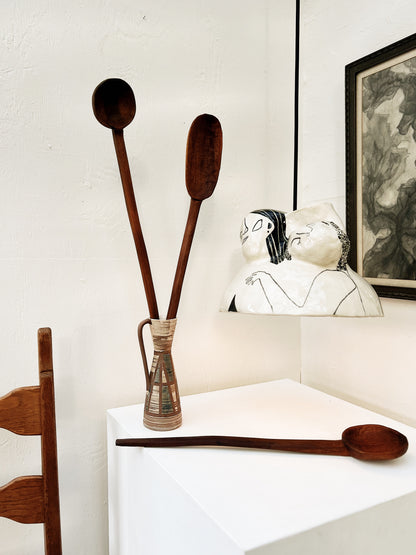 Oversized Primitive  Wood Ladle