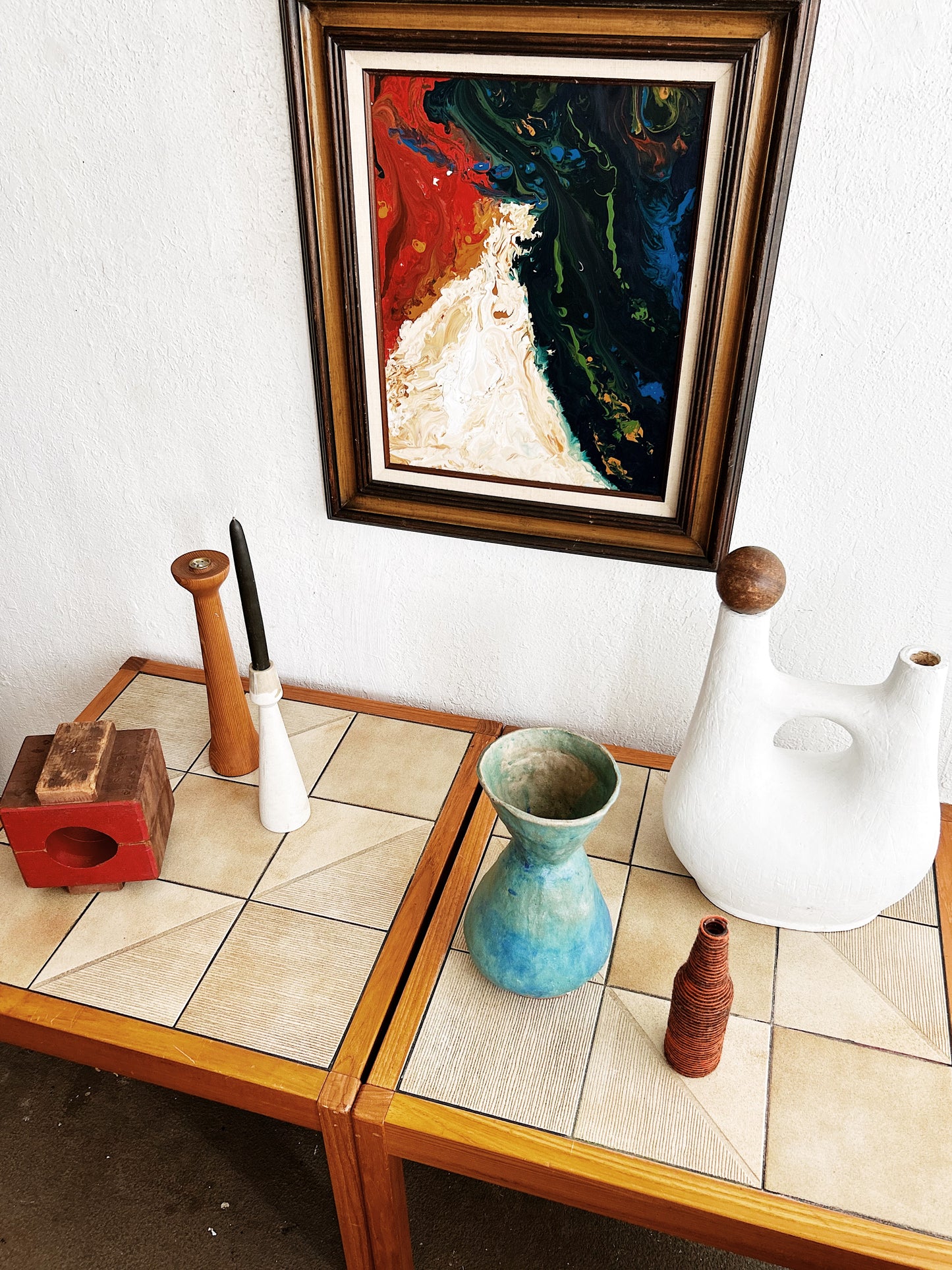 Gangso Møbler Danish Teak and Ceramic Inlay Table