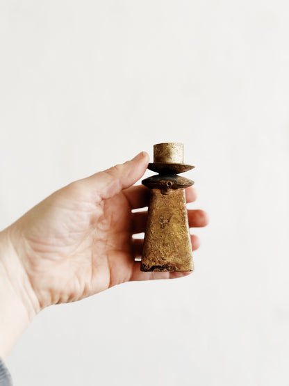 Pair of Mixed Metal Candle Holders