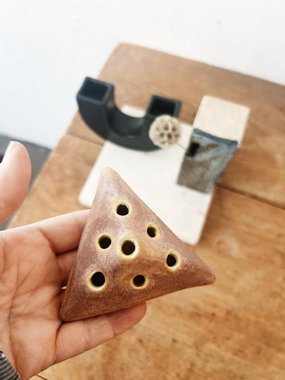 Pink Ceramic Flower Frog