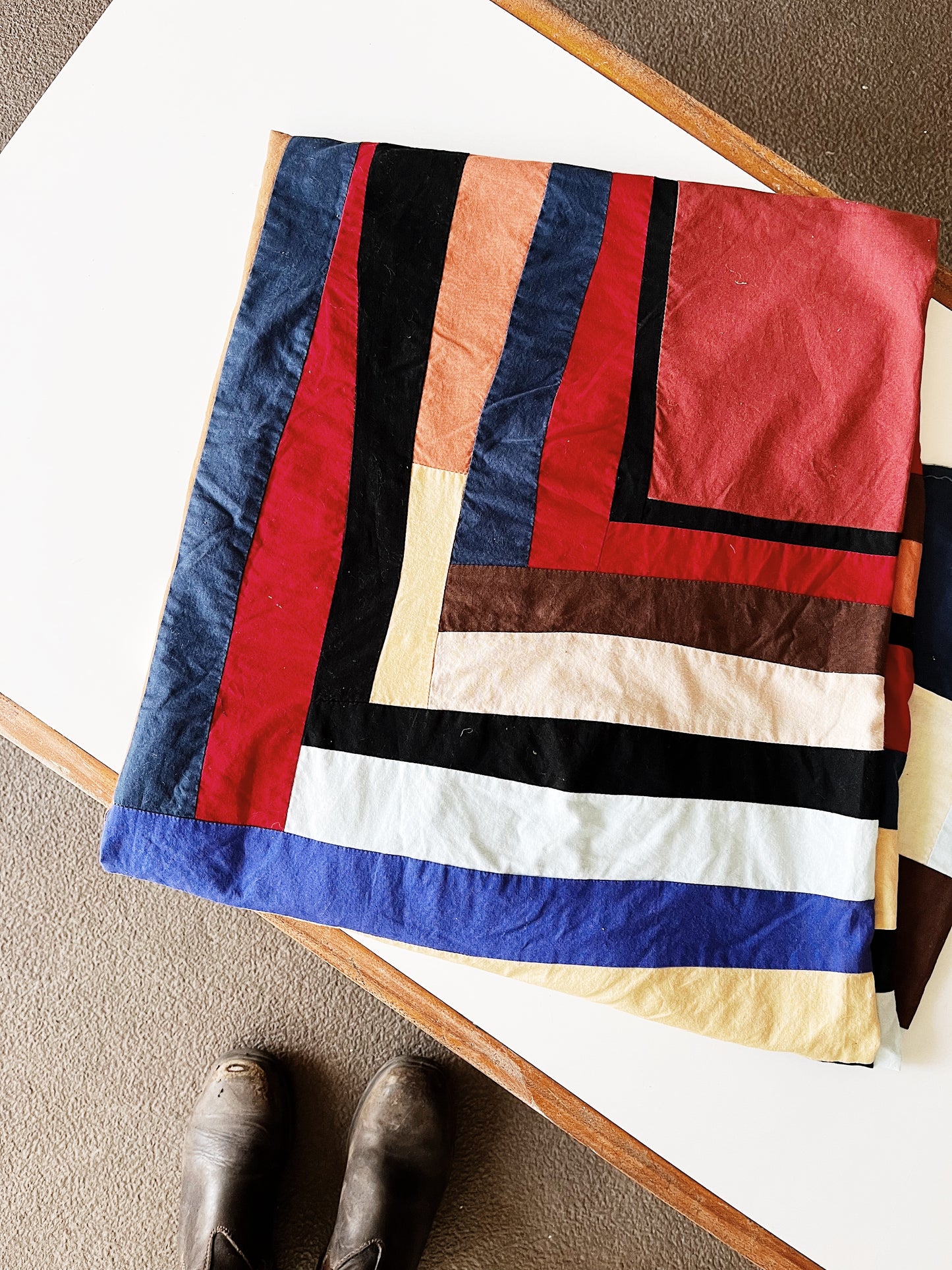 Freeform Patchwork Quilt Topper