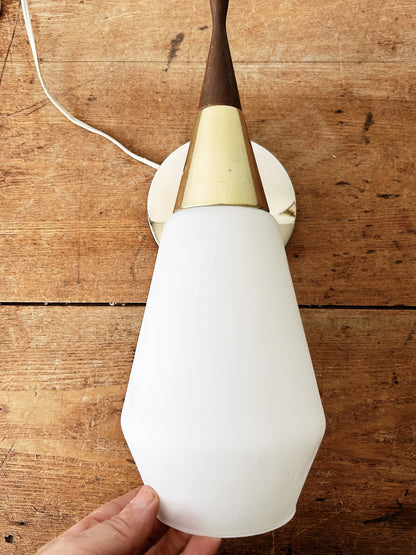 Mid Century Opaline Glass Sconce
