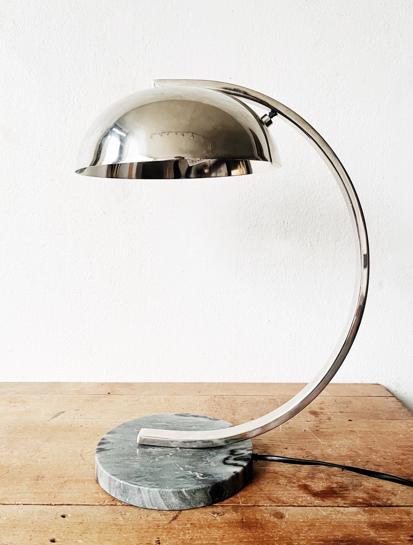 Italian Bauhaus Style Chrome Desk Lamp