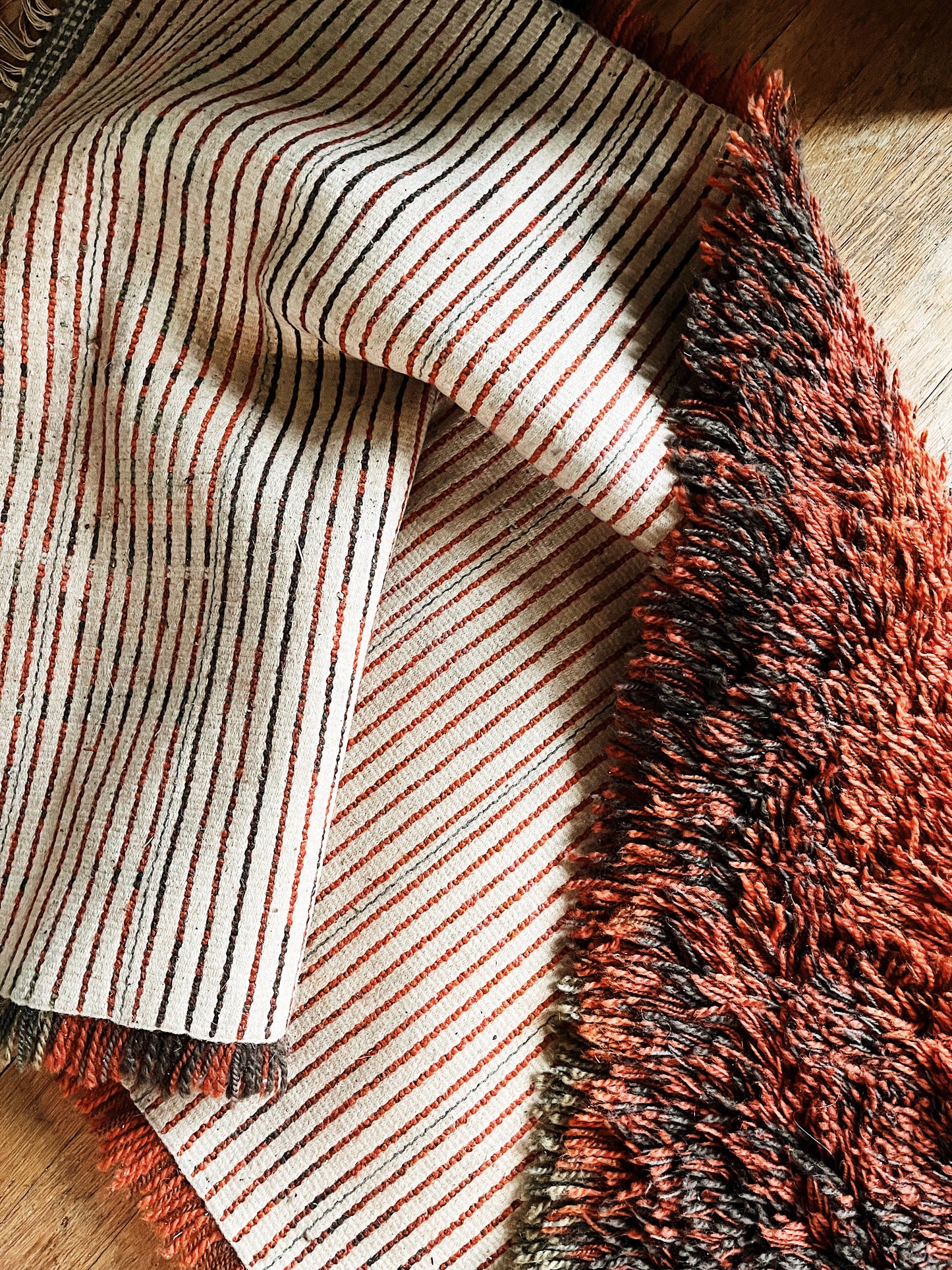 Vintage Rya Style Wool Shag Rug