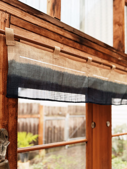 Hand Dyed Japanese Noren Valance