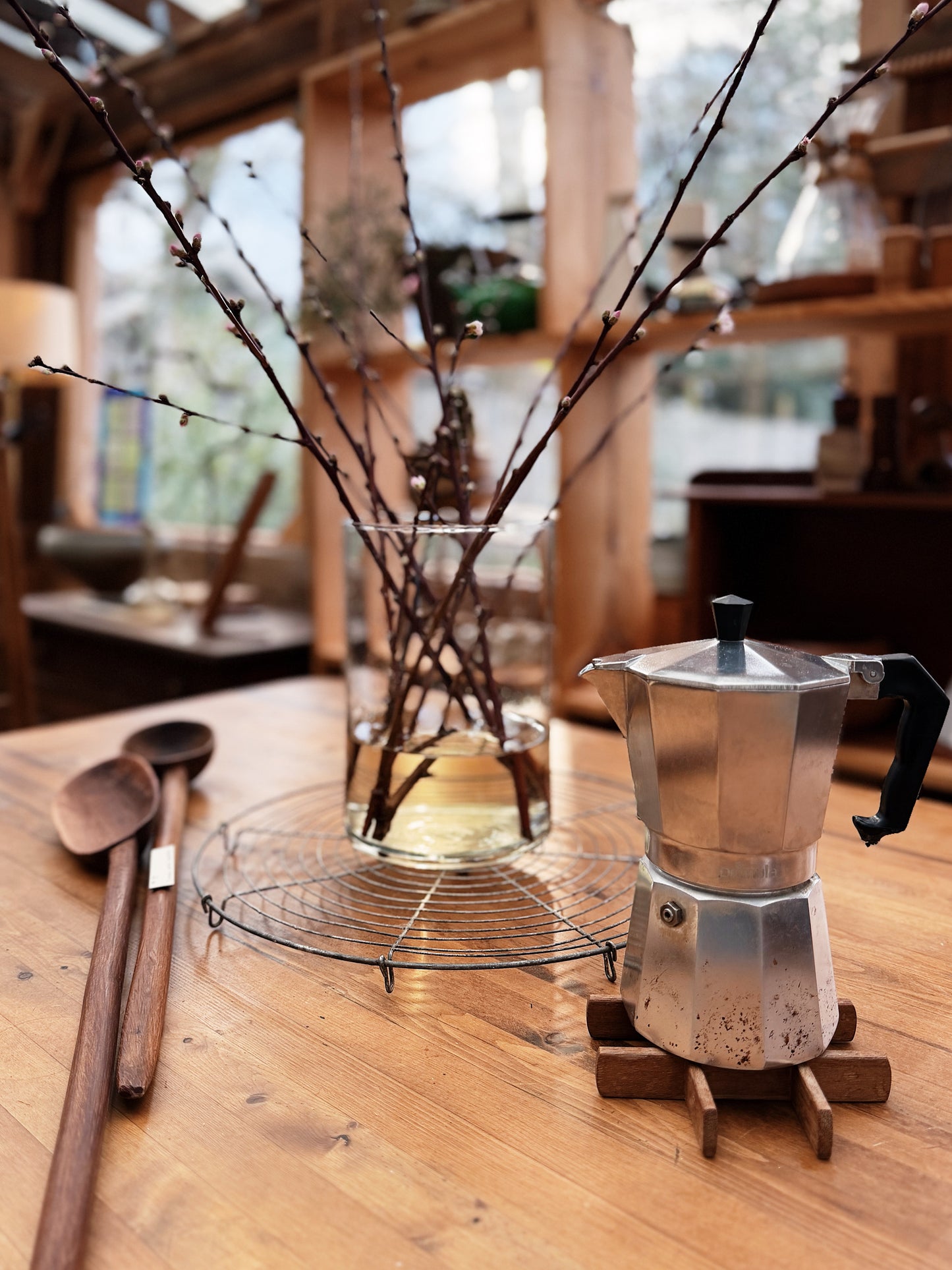 Vintage Wood Trestle Table