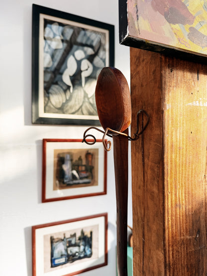 Oversized Primitive  Wood Ladle