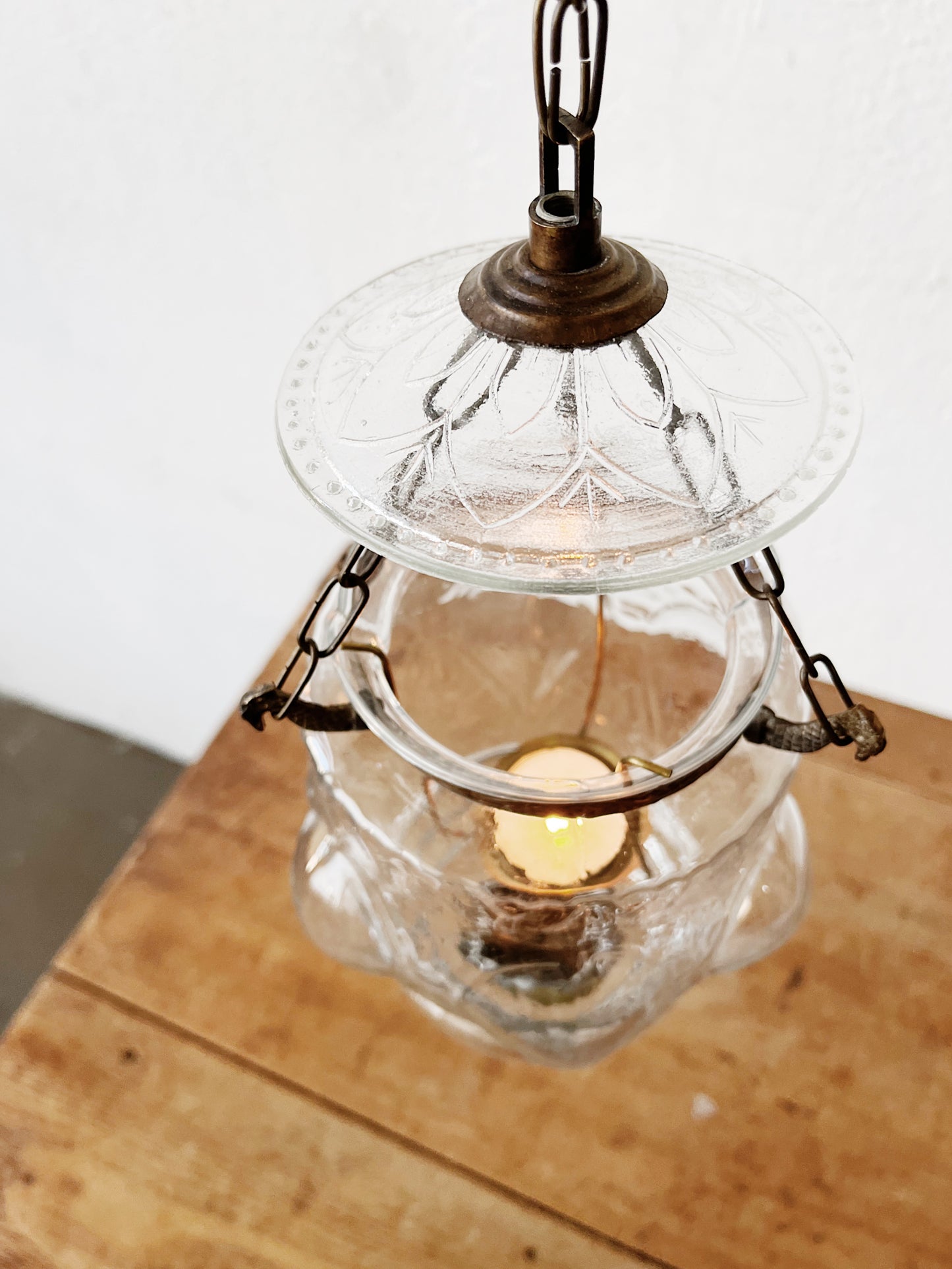 Vintage Pressed Glass Lantern
