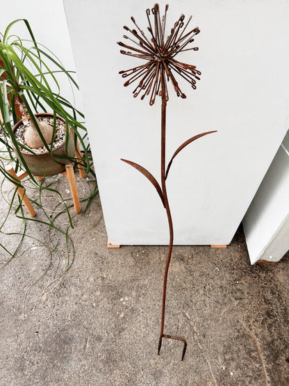 Vintage Metal Flower Sculpture