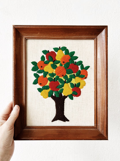 Vintage Framed Fiber Art