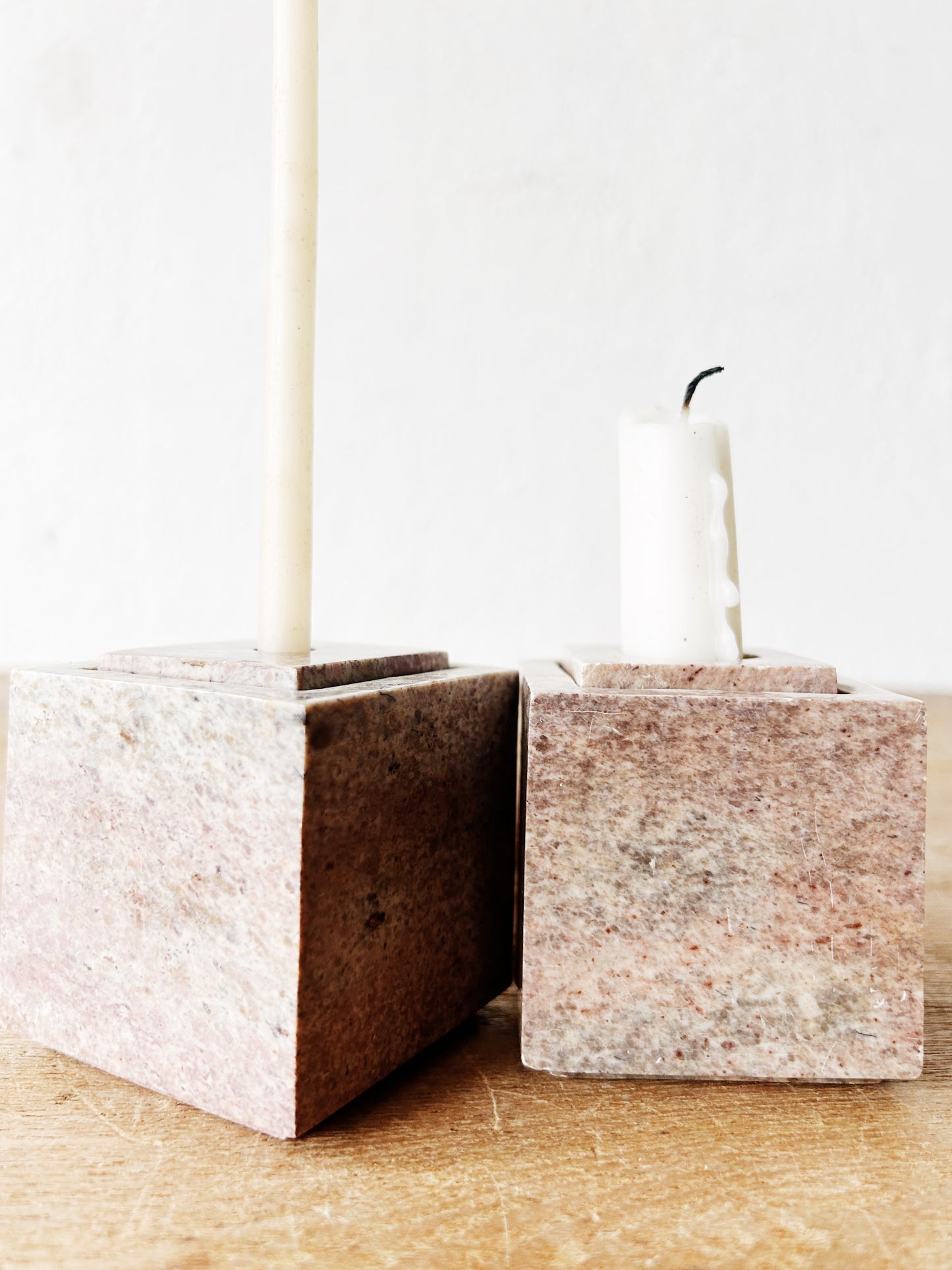 Vintage Marble Candle Holders