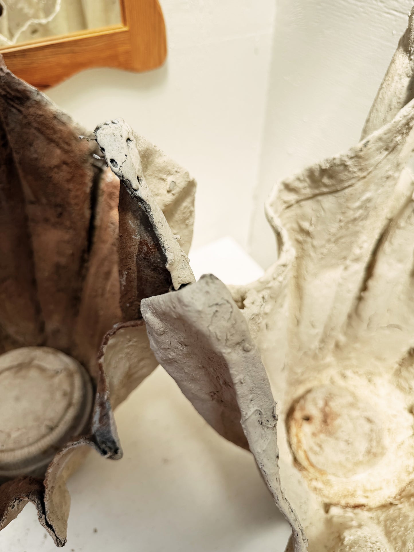 Vintage Plaster Mâché Planter