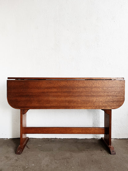 Antique Trestle Drop Leaf Table