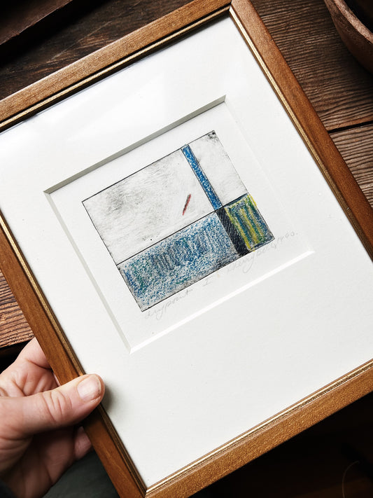 Vintage Original Mixed Media Artwork